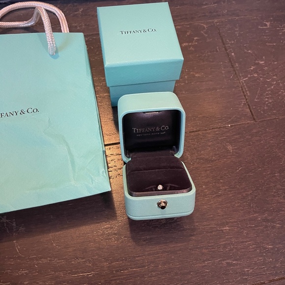 Tiffany & Co Empty Blue Engagement Ring Box+Outer Box+Shopping Bag - Picture 4 of 11